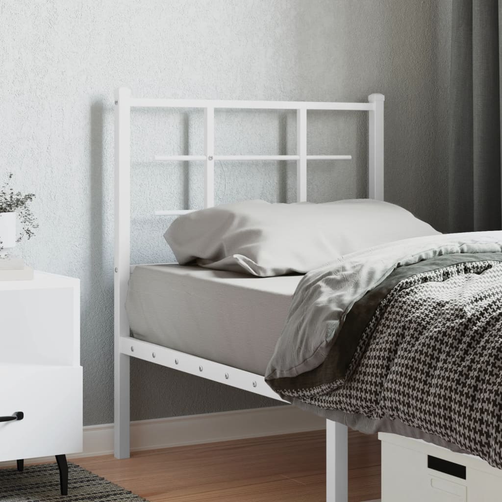 Metal Headboard White 75cm - Merlin Deals