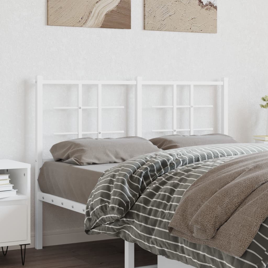 Metal Headboard White 120cm - Merlin Deals