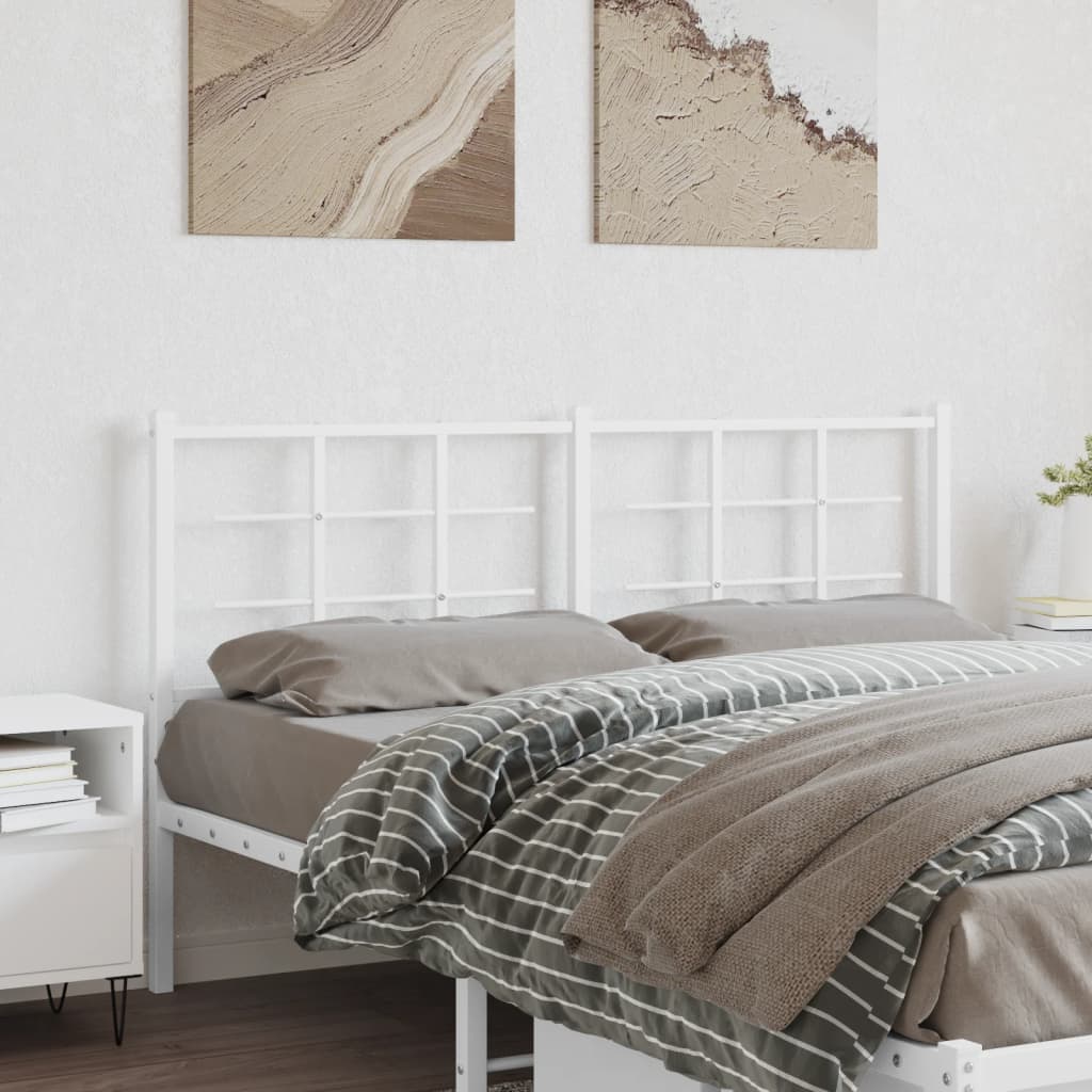 Metal Headboard White 160cm - Casper Homes