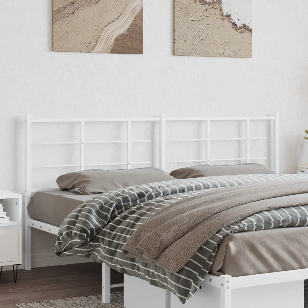 Metal Headboard White 193cm - Casper Homes