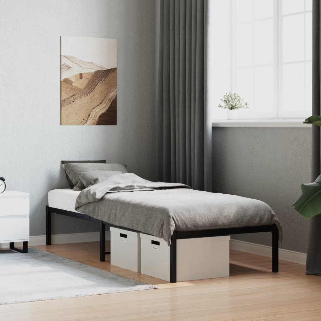 Metal Bed Frame Black 80x200 cm - Direct Imports