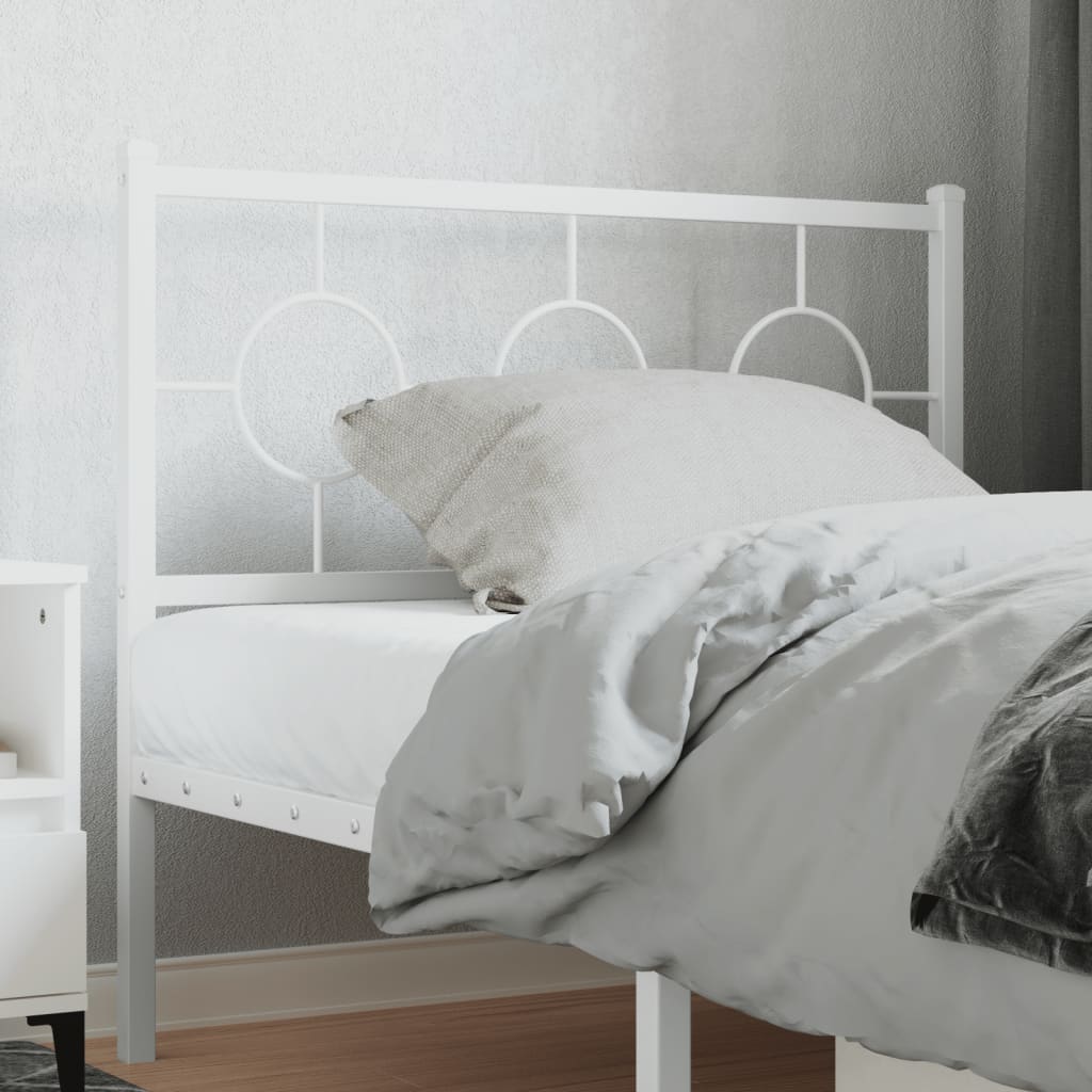Metal Headboard White 100cm - The Home Maker