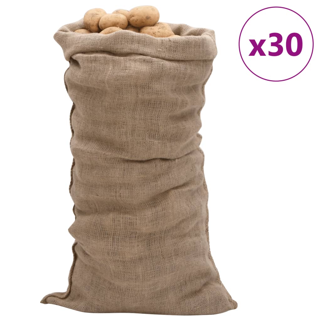 Jute Sacks 30 pcs 65x135 cm 100% Jute 220 gsm - The Home Maker