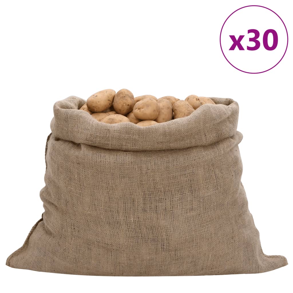 Jute Sacks 30 Pieces 100x110 cm 100% Jute 220 gsm - Style and Chic