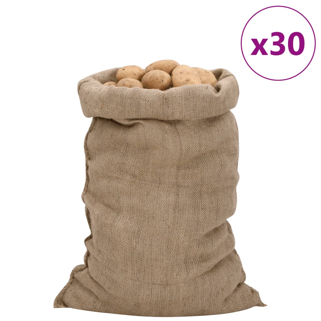 Jute Sacks 30 pcs 60x105 cm 100% Jute 340 gsm - Casper Homes