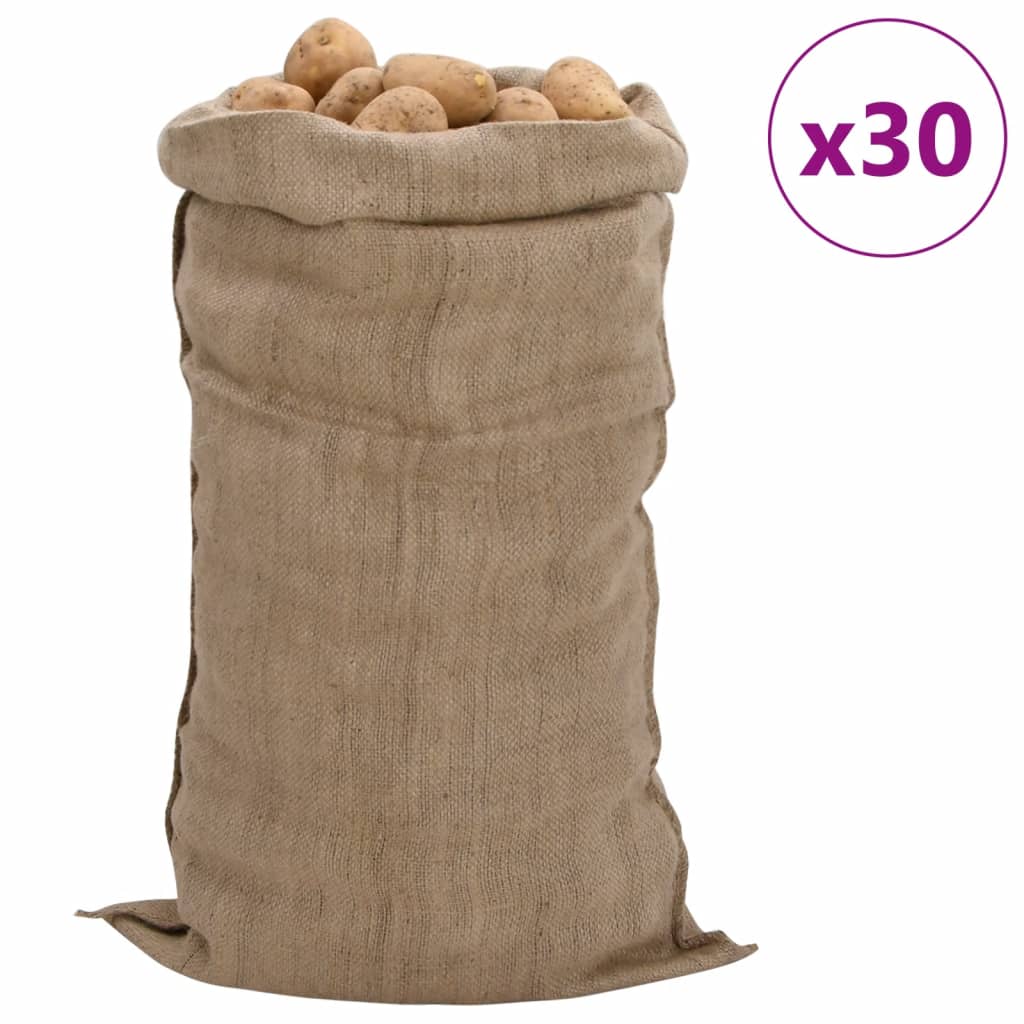 Jute Sacks 30 pcs 65x135 cm 100% Jute 340 gsm - All Things Good