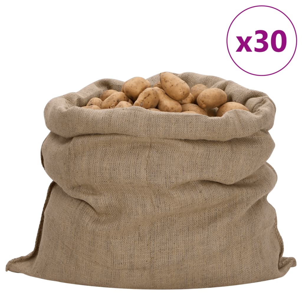 Jute Sacks 30 pcs 100x110 cm 100% Jute 340 gsm - Brittle & Co