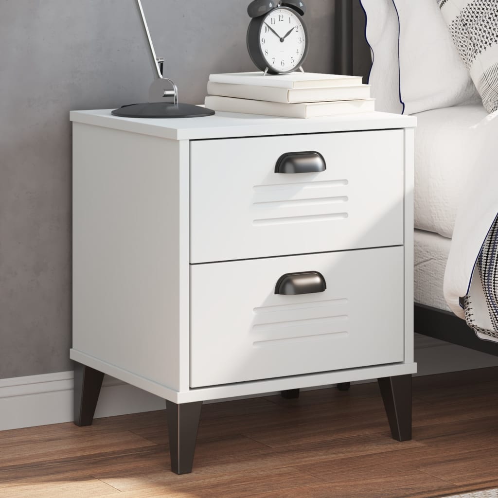Bedside Table - Edith Hal Nightstand White 40cm - Merkel Designers