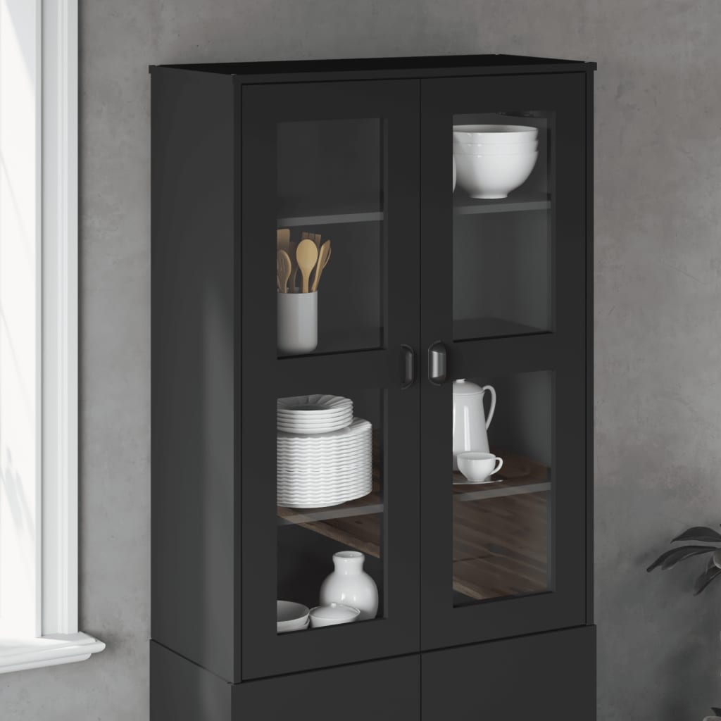 Top for Highboard VIKEN Black Engineered Wood - Design Hut