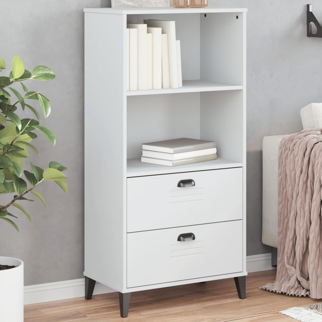 Bookcase VIKEN White 60x35x123 cm Solid Wood Pine - Style and Chic