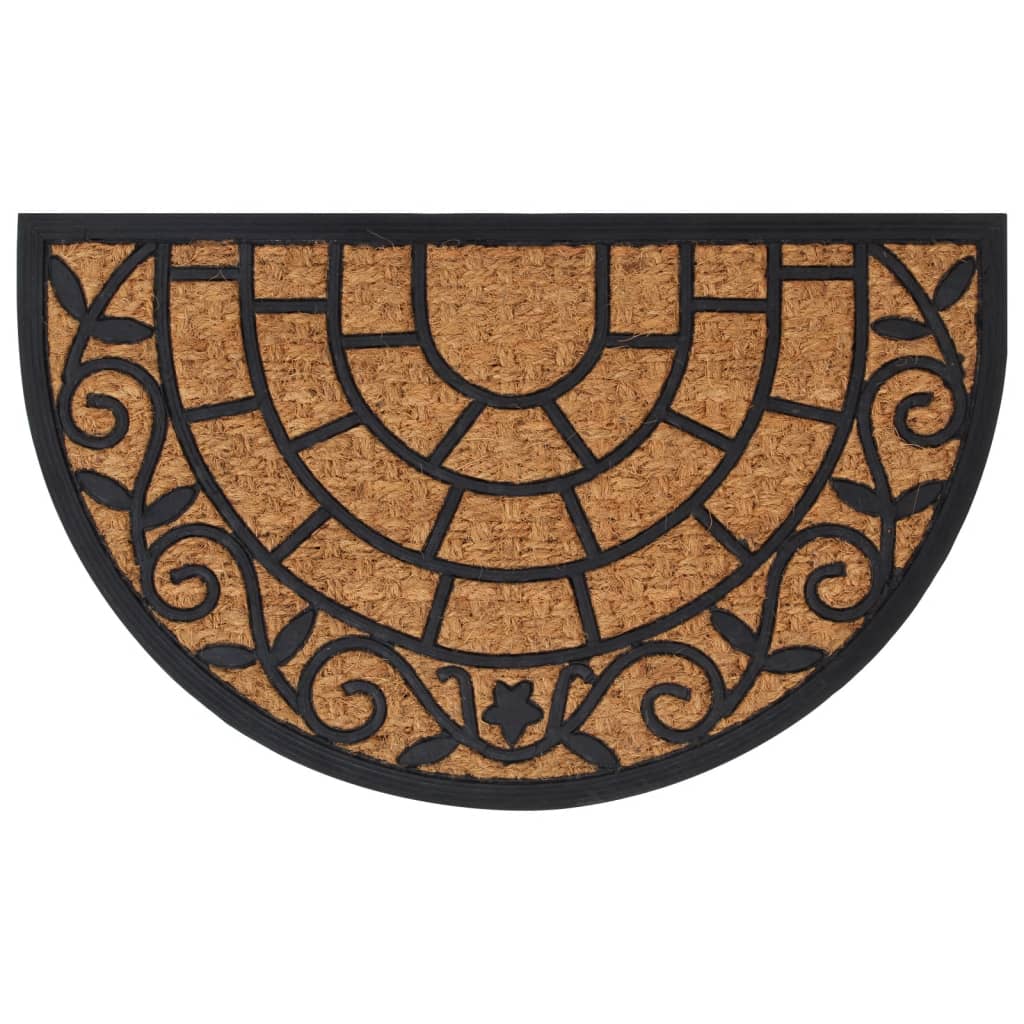 Door Mat Half Round 45x75cm Rubber and Coir - Brittle & Co