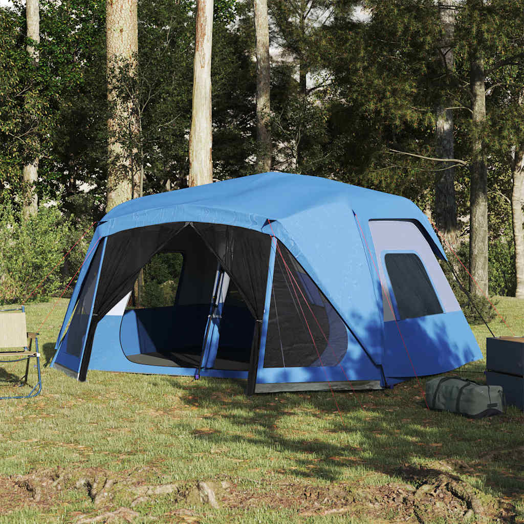 Family Tent 10-Person Blue Quick Release Waterproof - Casper Homes