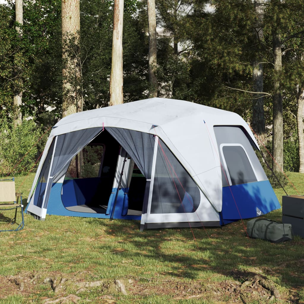 Family Tent with LED 10-Person Light Blue Quick Release - Charlotte Dunes