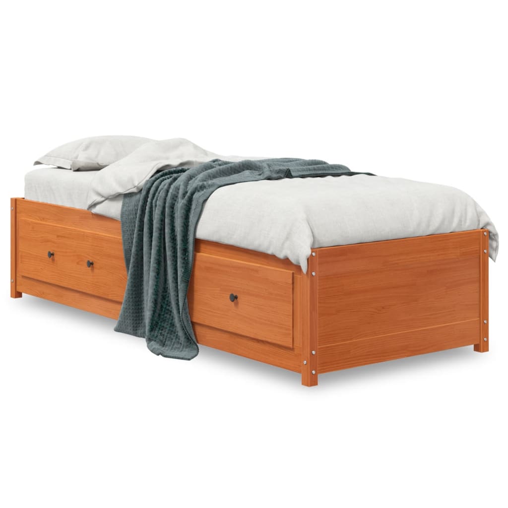 Day Bed Wax Brown 90x190 cm Solid Wood Pine - Casper Homes