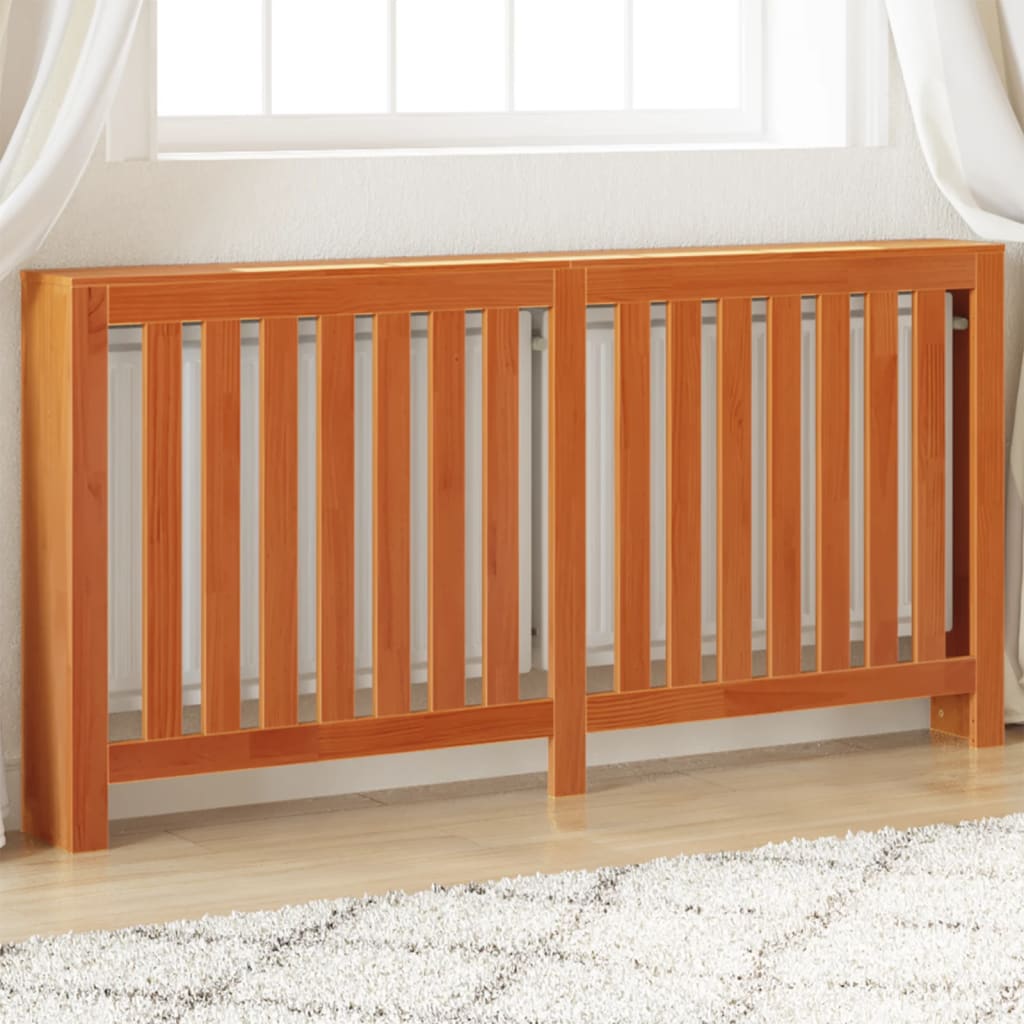 Radiator Cover Wax Brown 169x19x84 cm Solid Wood Pine - Casper Homes