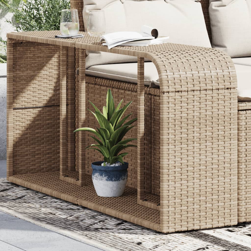 Storage Shelves 2 pcs Beige Poly Rattan - Style and Chic