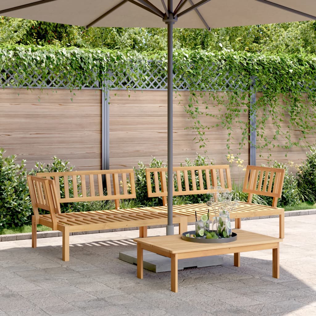 Garden Pallet Corner Sofas 2 pcs Solid Wood Acacia - vid-3209306 - Decor Base