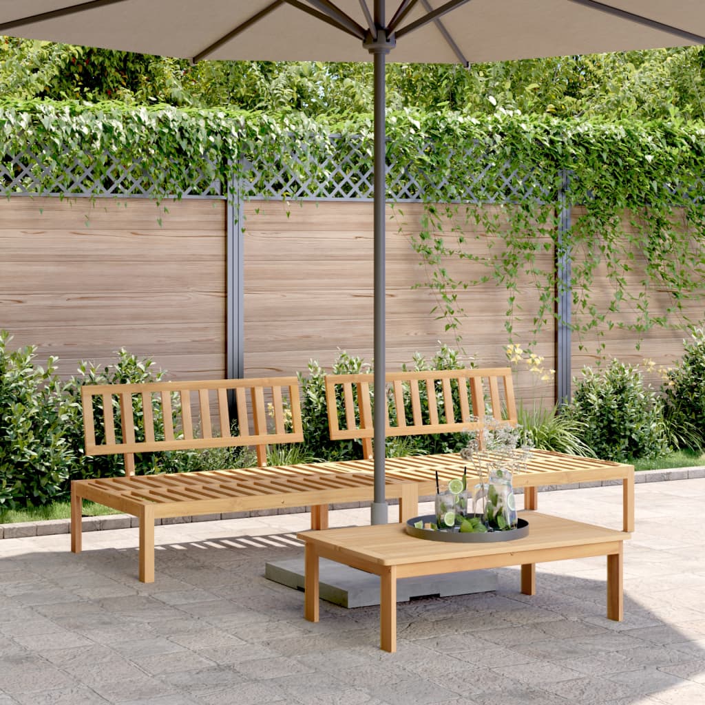 Garden Pallet Middle Sofas 2 pcs Solid Wood Acacia - Decor Base