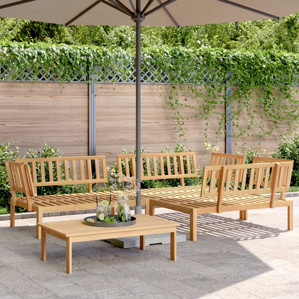 4 Piece Garden Pallet Sofa Set Solid Wood Acacia - vid-3209308 - Design Hut