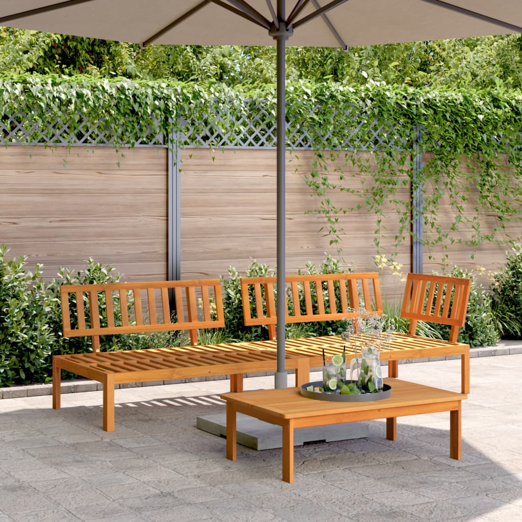 3 Piece Garden Pallet Sofa Set Solid Wood Acacia - Design Hut