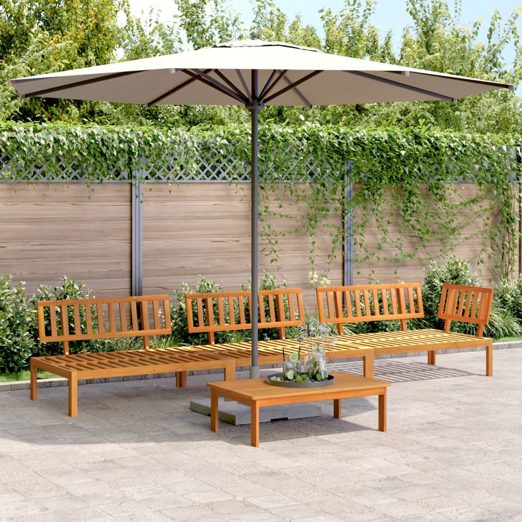 4 Piece Garden Pallet Sofa Set Solid Wood Acacia - vid-3209428 - Design Hut