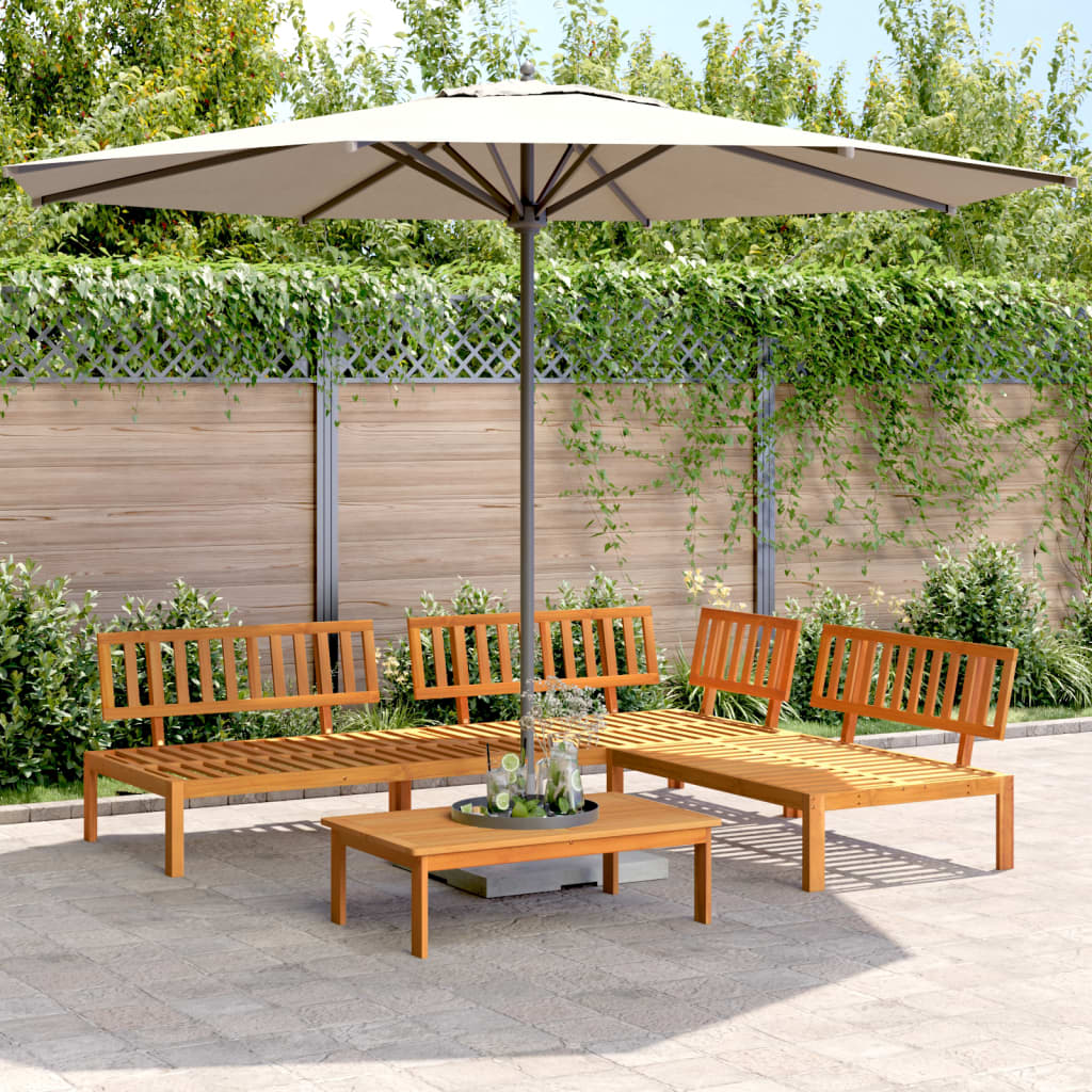 4 Piece Garden Pallet Sofa Set Solid Wood Acacia - vid-3209429 - Design Hut
