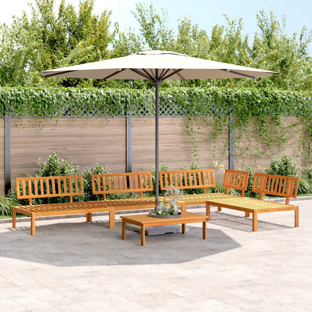 5 Piece Garden Pallet Sofa Set Solid Wood Acacia - Design Hut