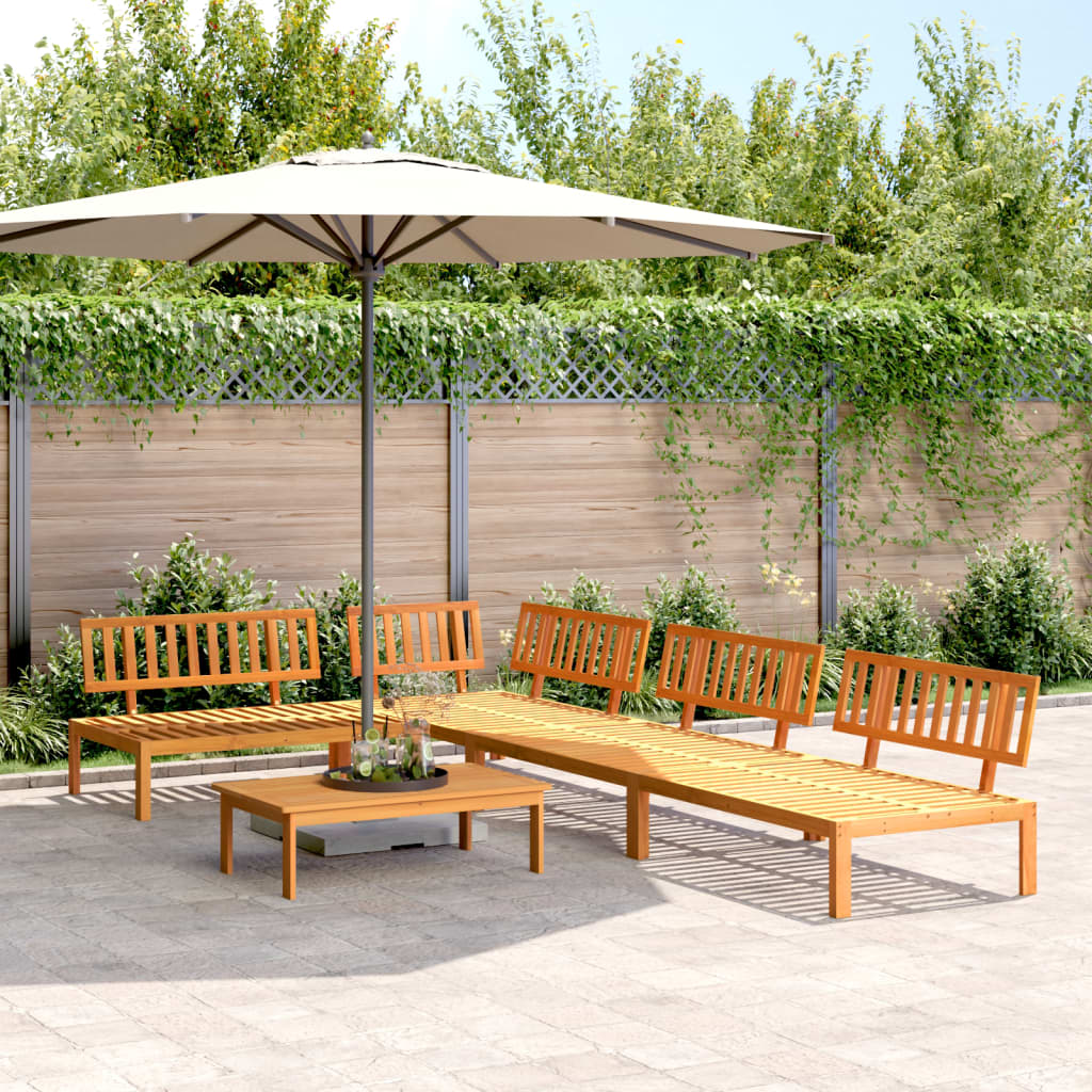 5 Piece Garden Pallet Sofa Set Solid Wood Acacia - Design Hut