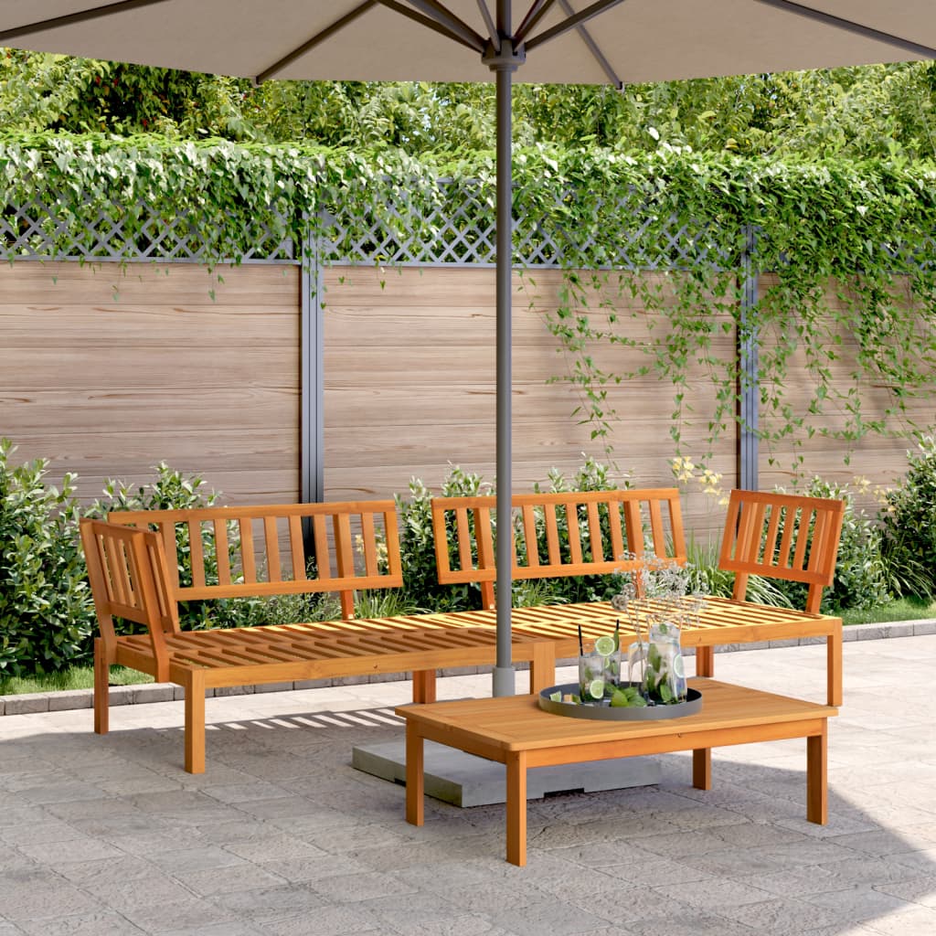 Garden Pallet Corner Sofas 2 pcs Solid Wood Acacia - vid-3209432 - Decor Base