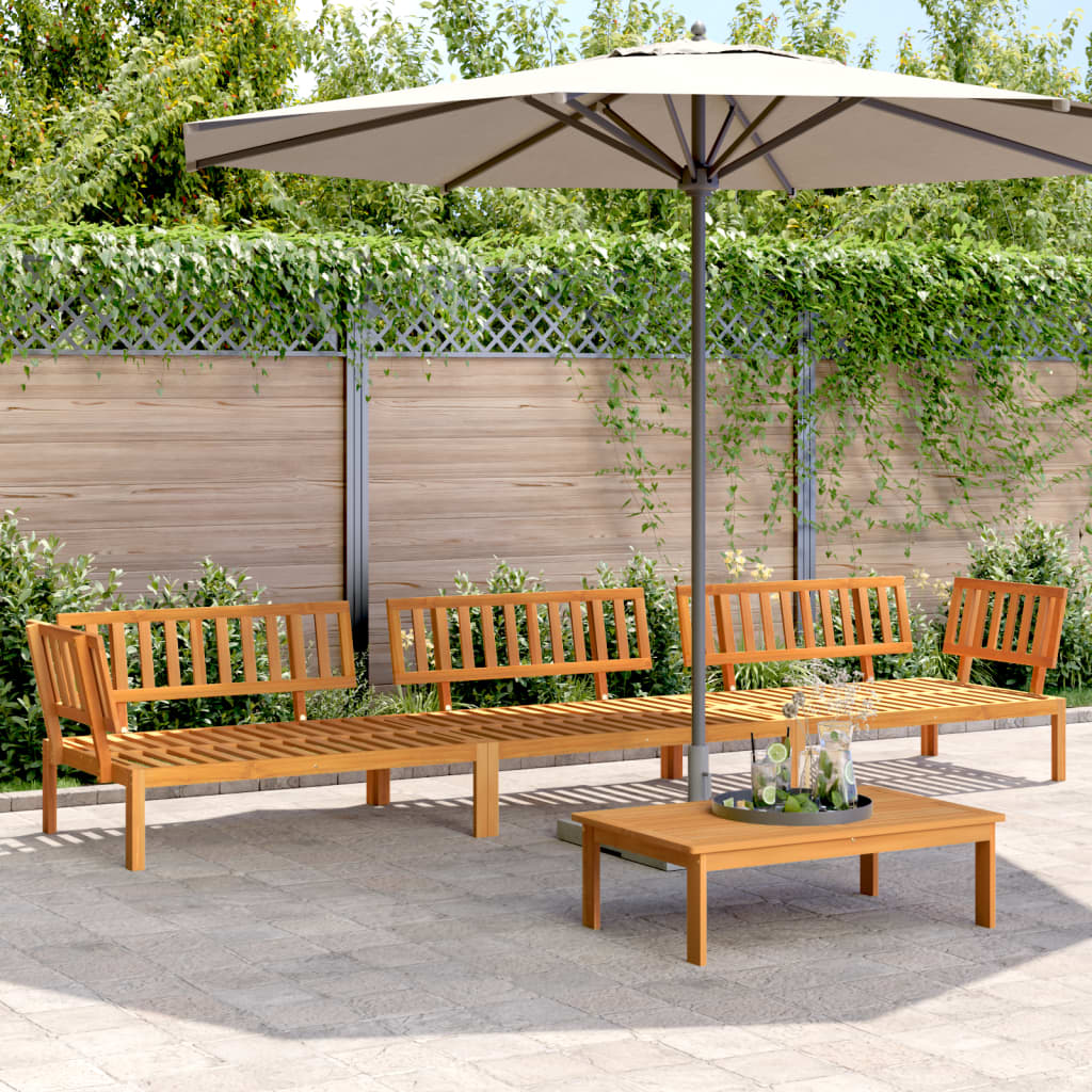 4 Piece Garden Pallet Sofa Set Solid Wood Acacia - Design Hut