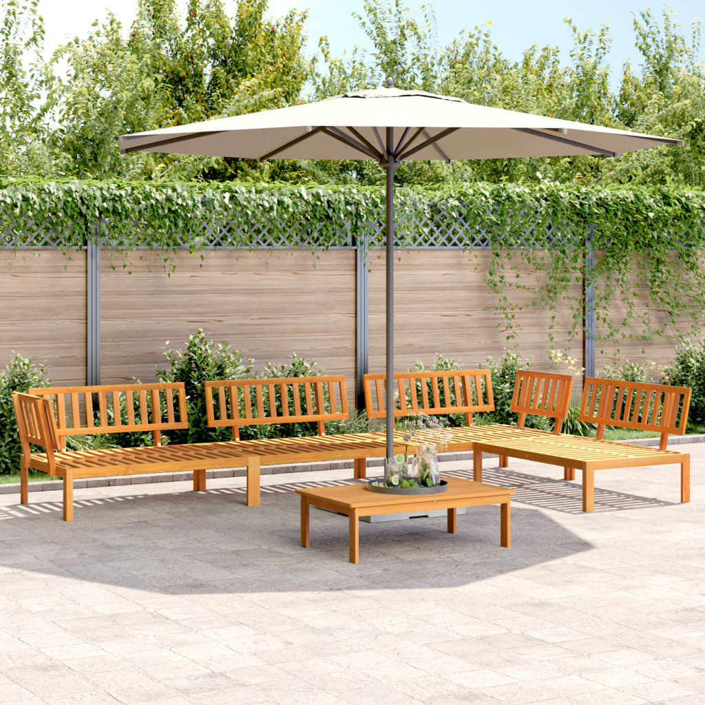 5 Piece Garden Pallet Sofa Set Solid Wood Acacia - vid-3209438 - Design Hut