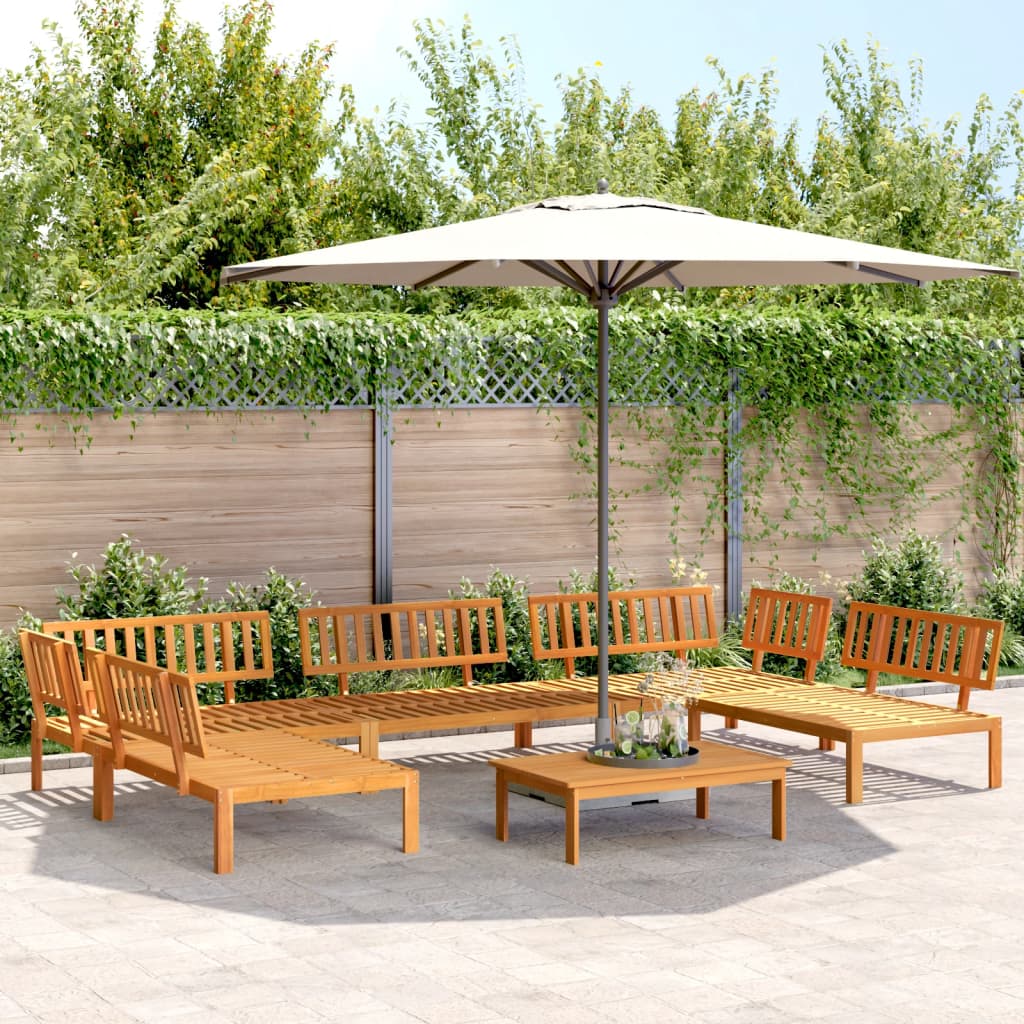 6 Piece Garden Pallet Sofa Set Solid Wood Acacia - Design Hut