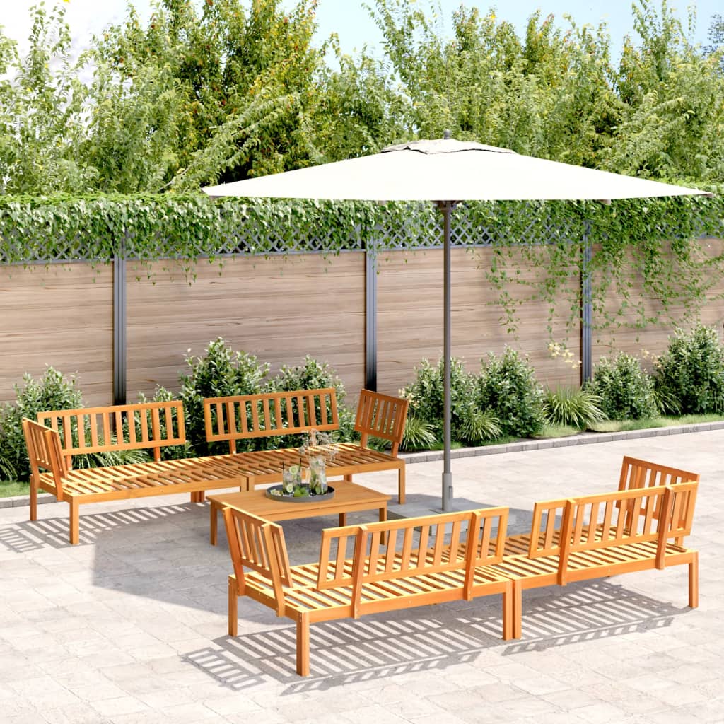 5 Piece Garden Pallet Sofa Set Solid Wood Acacia - vid-3209444 - Design Hut