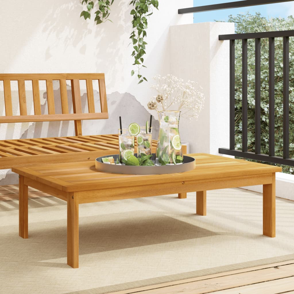 Garden Table 100x60x30 cm Solid Wood Acacia - vid-365846 - Design Hut