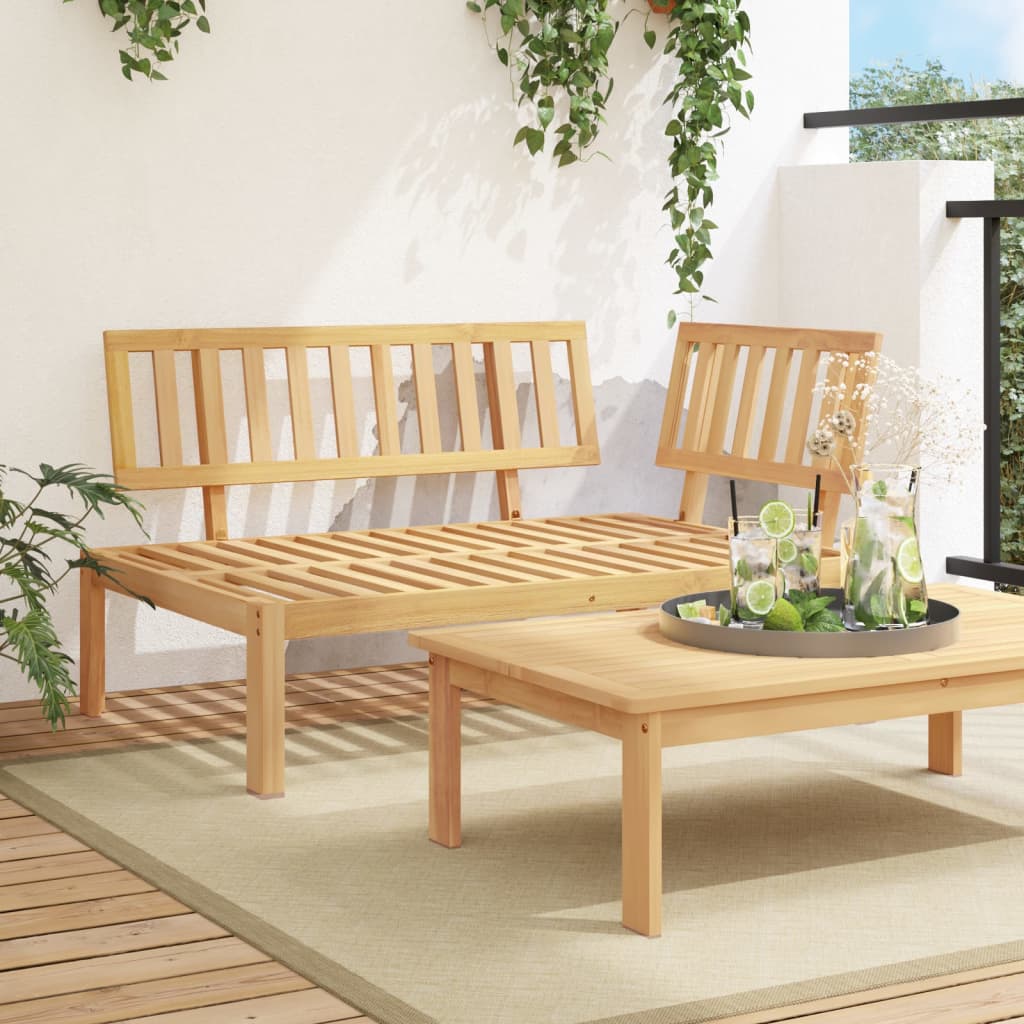 Garden Pallet Corner Sofa Solid Wood Acacia - vid-365849 - Decor Base