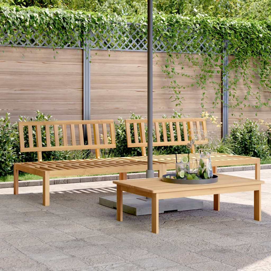 Garden Pallet Middle Sofas 2 pcs Solid Wood Acacia - Decor Base