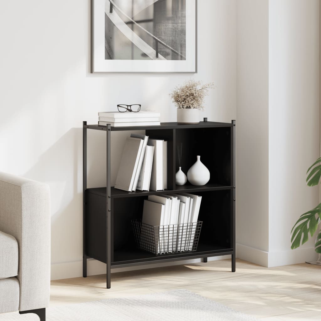 Bookcase Black 72x28x77.5 cm Engineered Wood - Direct Imports