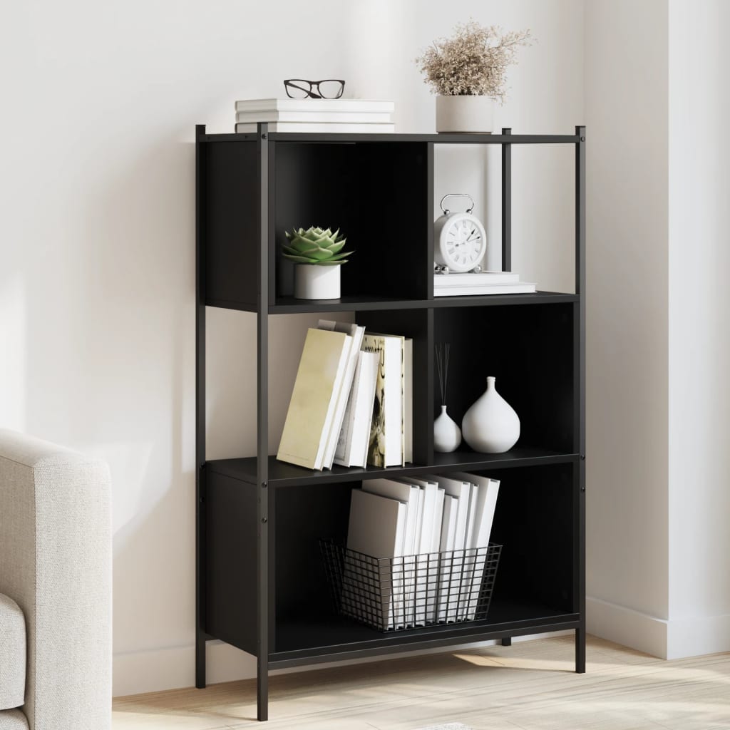 Bookcase Black 72x28x109 cm Engineered Wood - Merlin Deals