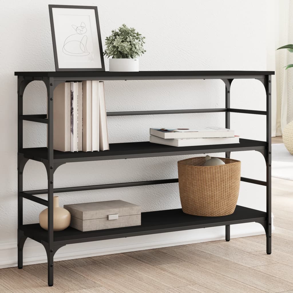 Console Table Black 100x32x75 cm Engineered Wood - Casper Homes