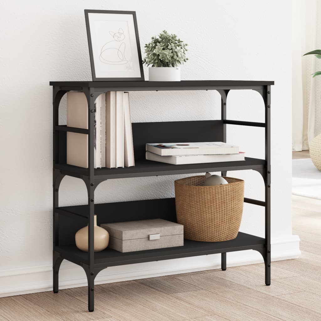 Console Table Black 75x32x75 cm Engineered Wood - Merlin Deals
