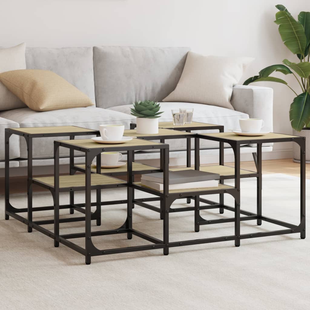 Coffee Table Sonoma Oak 91x91x40 cm Engineered Wood - Casper Homes
