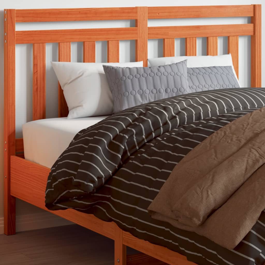 Headboard Wax Brown 135 cm Solid Wood Pine - Style and Chic