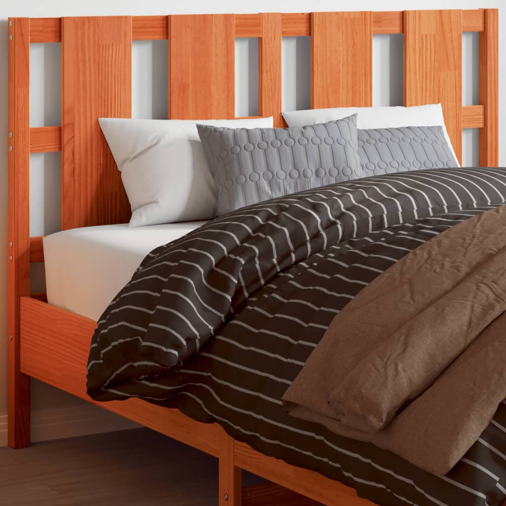 Headboard Wax Brown 135 cm Solid Wood Pine - Brittle & Co