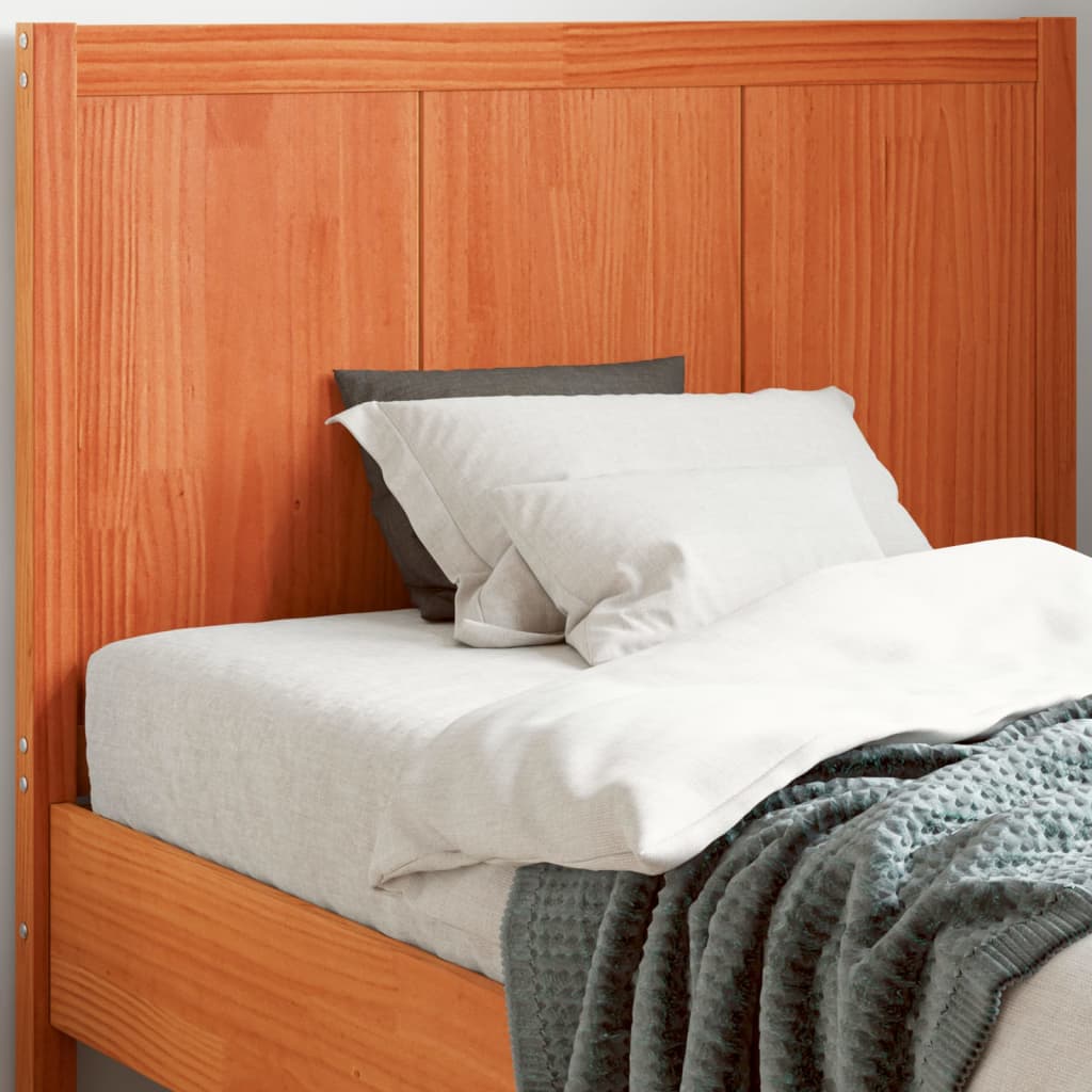 Headboard Wax Brown 100 cm Solid Wood Pine - Style and Chic