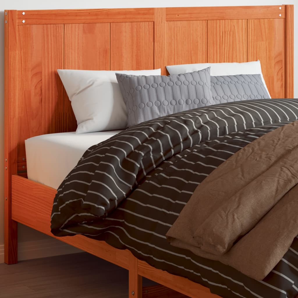 Headboard Wax Brown 135 cm Solid Wood Pine - Merkel Designers