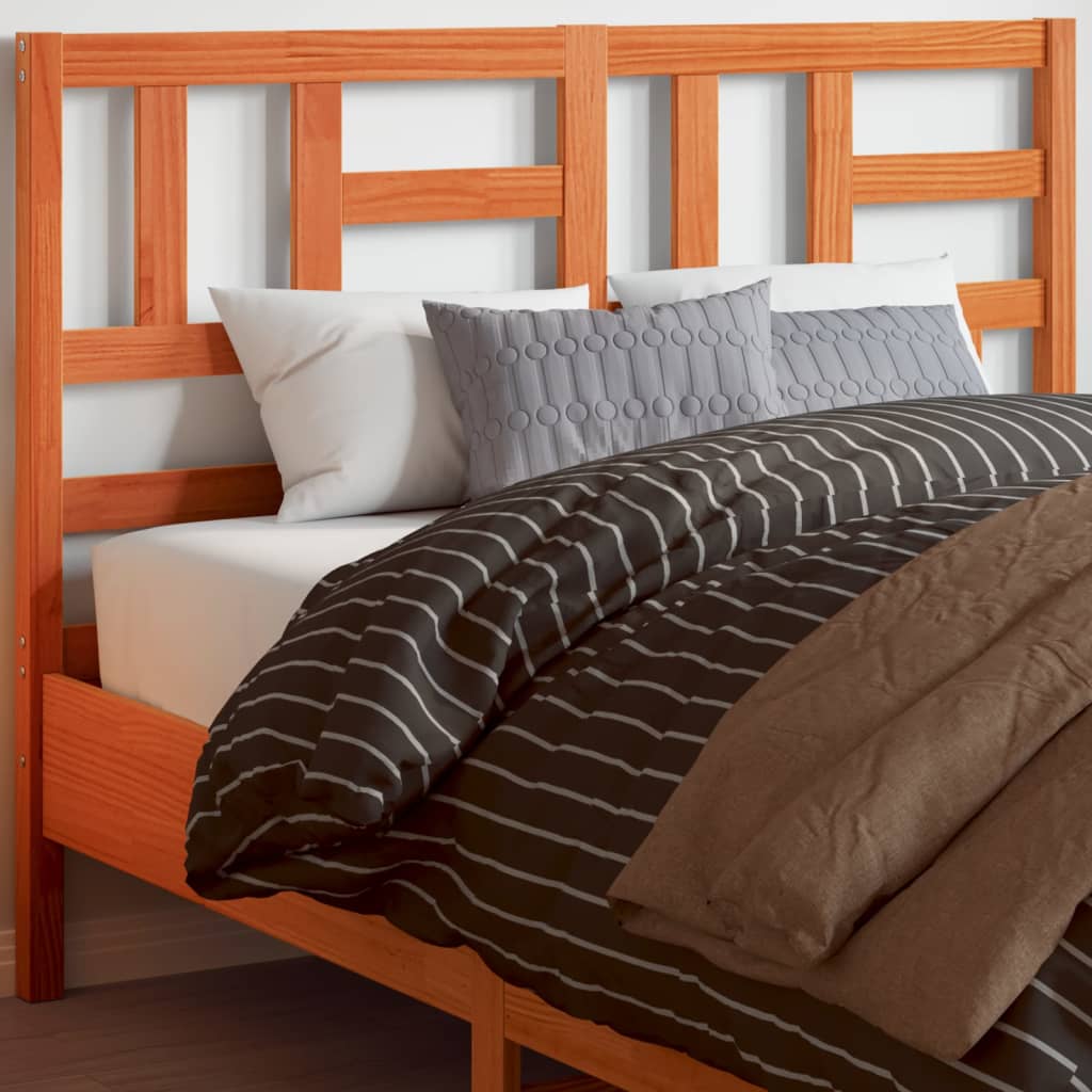 Headboard Wax Brown 150 cm Solid Wood Pine - The Home Maker