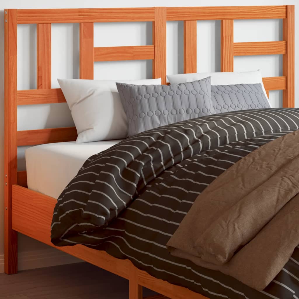 Headboard Wax Brown 160 cm Solid Wood Pine - Merlin Deals