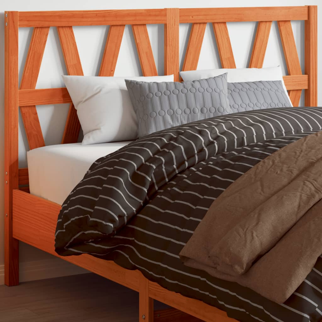 Headboard Wax Brown 135 cm Solid Wood Pine - Casper Homes