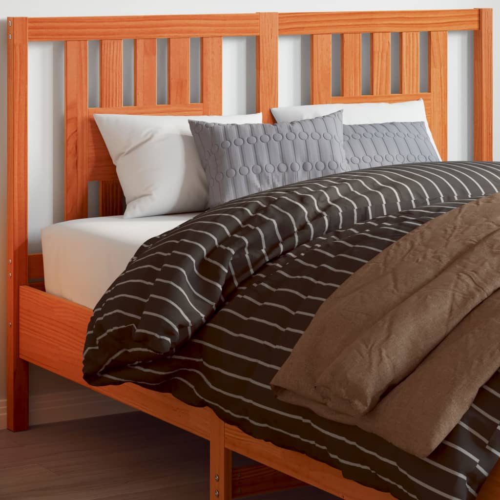 Headboard Wax Brown 140 cm Solid Wood Pine - All Things Good