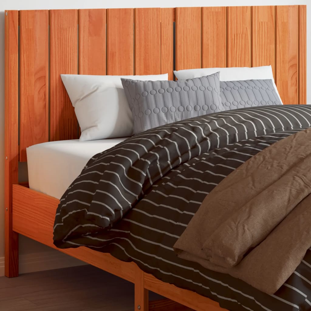 Headboard Wax Brown 135 cm Solid Wood Pine - Casper Homes